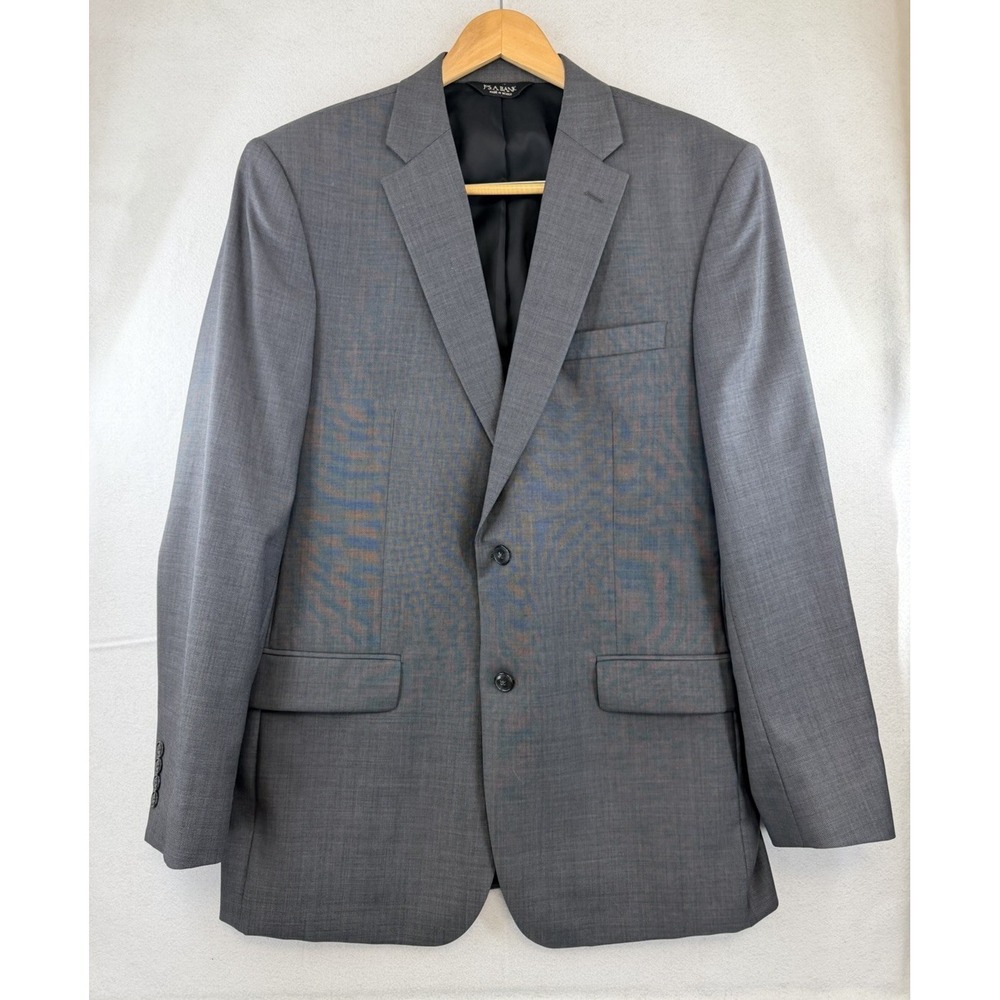 JOS A BANK Traveler's Collection Mens 43L Tailored Fit Wool Blazer Jacket Gray - Picture 2 of 11